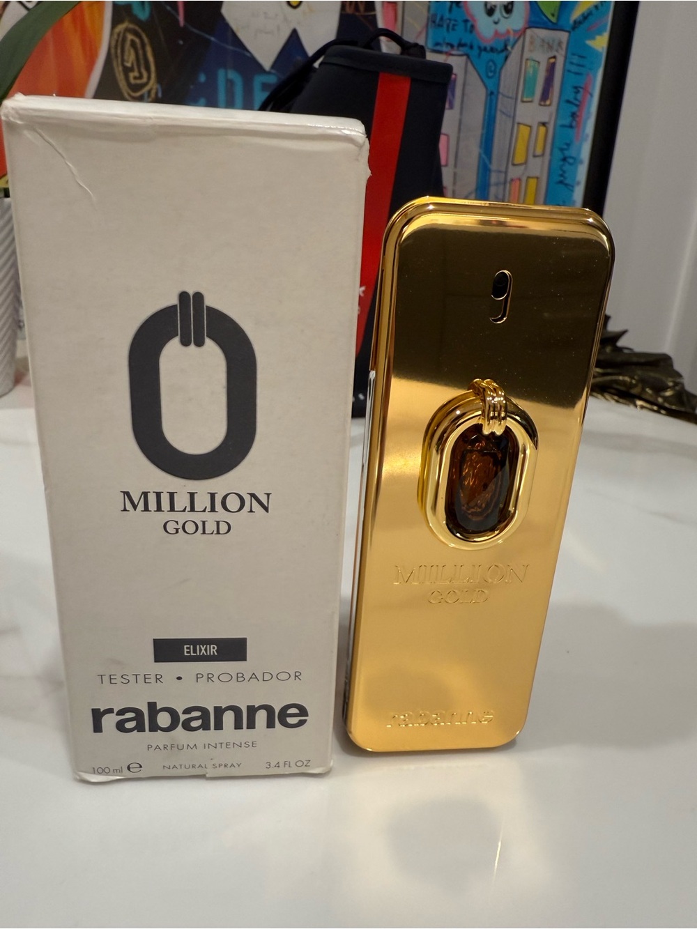 Paco Rabanne Gold Metallic Bottle - 1 Million Elixir Style